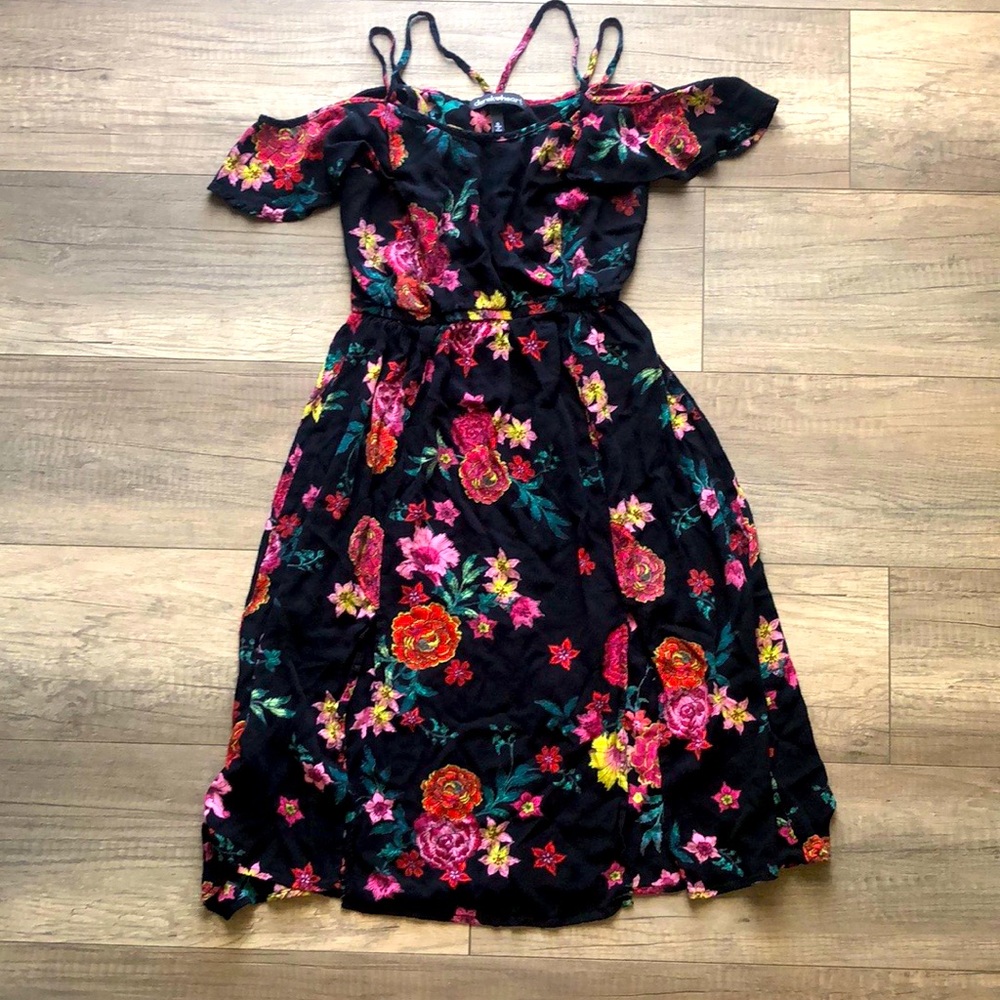 Black/floral Derek Heart dress, size S.